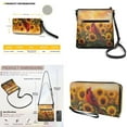 thumbnail image 5 of ZUXONGSY Cardinal Sunflower Print Stylish PU Leather Crossbody Purse & Wallet Set for Women, Large Satchel Handbag with Adjustable Strap for Travel & Work for Daily Use, 5 of 5
