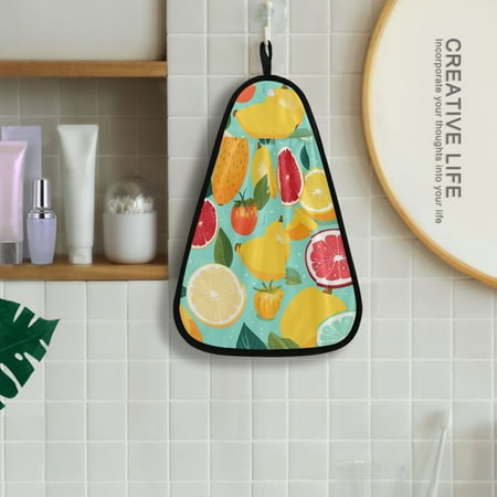 

Grapefruits Pears Lemons Hanging Towel Kitchen Hand Towel Bathroom Absorbent Towel Machine Washable Quick Dry Dishcloths