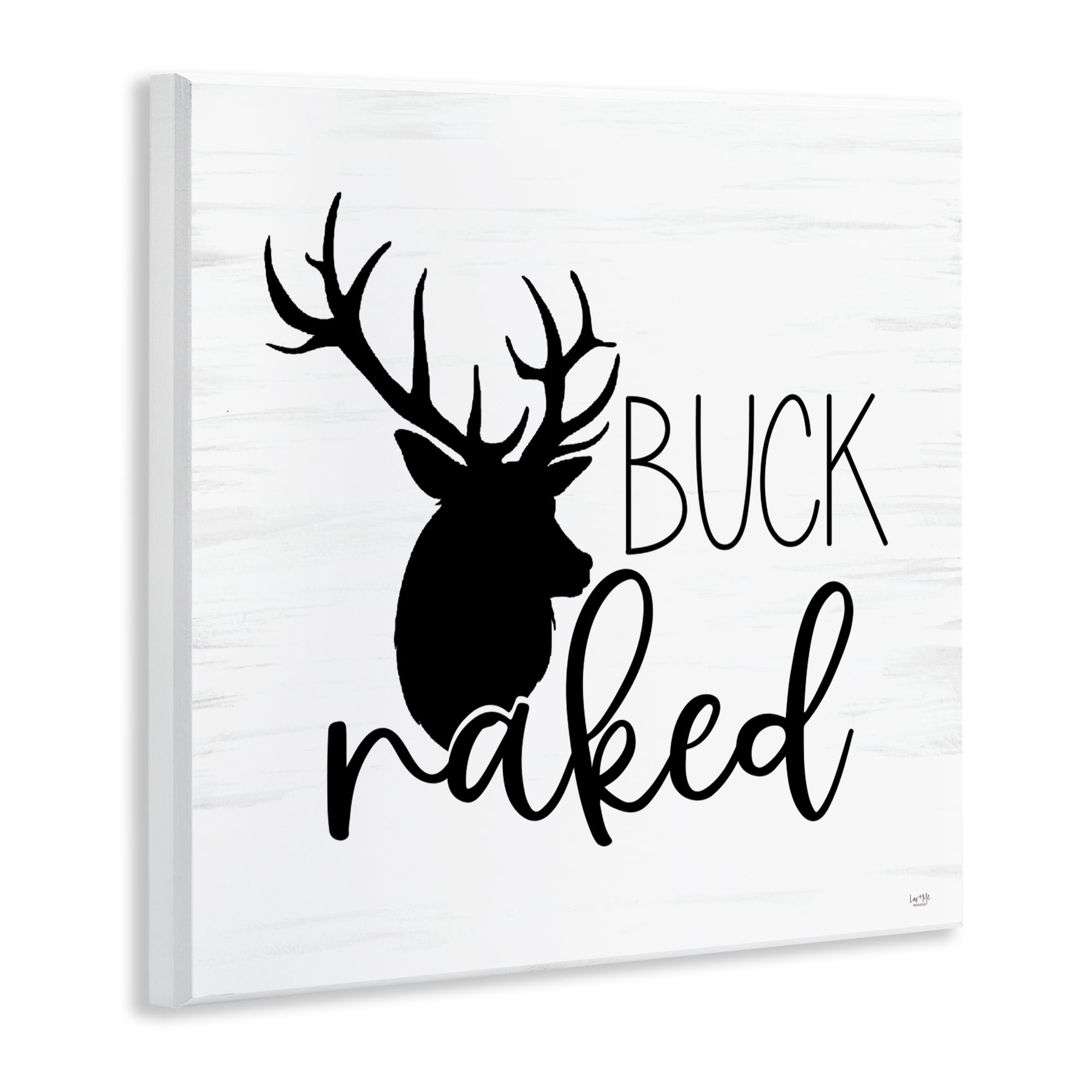 Stupell Industries Buck Naked Silhouette Wall Plaque Art, design by Lux + Me Designs