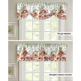 thumbnail image 6 of Tie Up Valance Curtain for Kitchen,Watercolor Pastoral Theme Rod Pocket Short Curtains Adjustable Tie-Up Shade Valances,Mushroom Fox Leaf Butterfly Star Window Treatment for Bathroom Living Room, 6 of 8