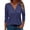Dark Blue, variant on ChoXxx Women's Crew Neck Short Sleeve Loose Split Blouse Casual Top Red L