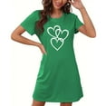 thumbnail image 6 of ZyeKqe Womens Nightgowns Short Sleeve Sleepwear Soft Pajama Dress Heart Graphic Loose Fitted Nightshirts, 6 of 6