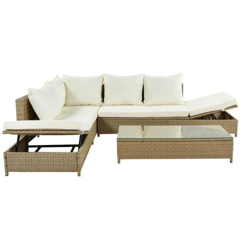 Venters chaise lounge set with cheap cushions and table
