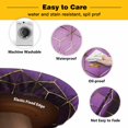 thumbnail image 3 of Elastic Fitted Round Tablecloth, Purple Geometric Waterproof Stretch Table Cover for 55"-60" Tables, Ombre Modern Abstract Art Washable Outdoor Tablecloths for Patio, Picnic, Camping, 3 of 9