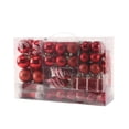thumbnail image 1 of Adorno Colgante Sattiyrch 76 piezas Bolas Navideñas Rojas Irrompibles, 1 of 3
