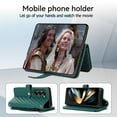 thumbnail image 5 of SaniMore for Samsung Galaxy Z Fold 4 (7.6" 2022) Case, PU Leather Zipper Cash Pocket, Crossbody Lanyard for Girls Women Card Slots, Stylish Shockproof Anti-drop Shell For Galaxy Z Fold 4, Green, 5 of 6