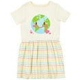 thumbnail image 3 of Inktastic Happy Earth Day with Hearts Girls Toddler Dress, 3 of 5