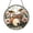 Acrylic 3.5 Inch, variant on Studio Style Drum Set Stained Glass Window Suncatcher, Round Floral Music Panel for Creative Home Decoration