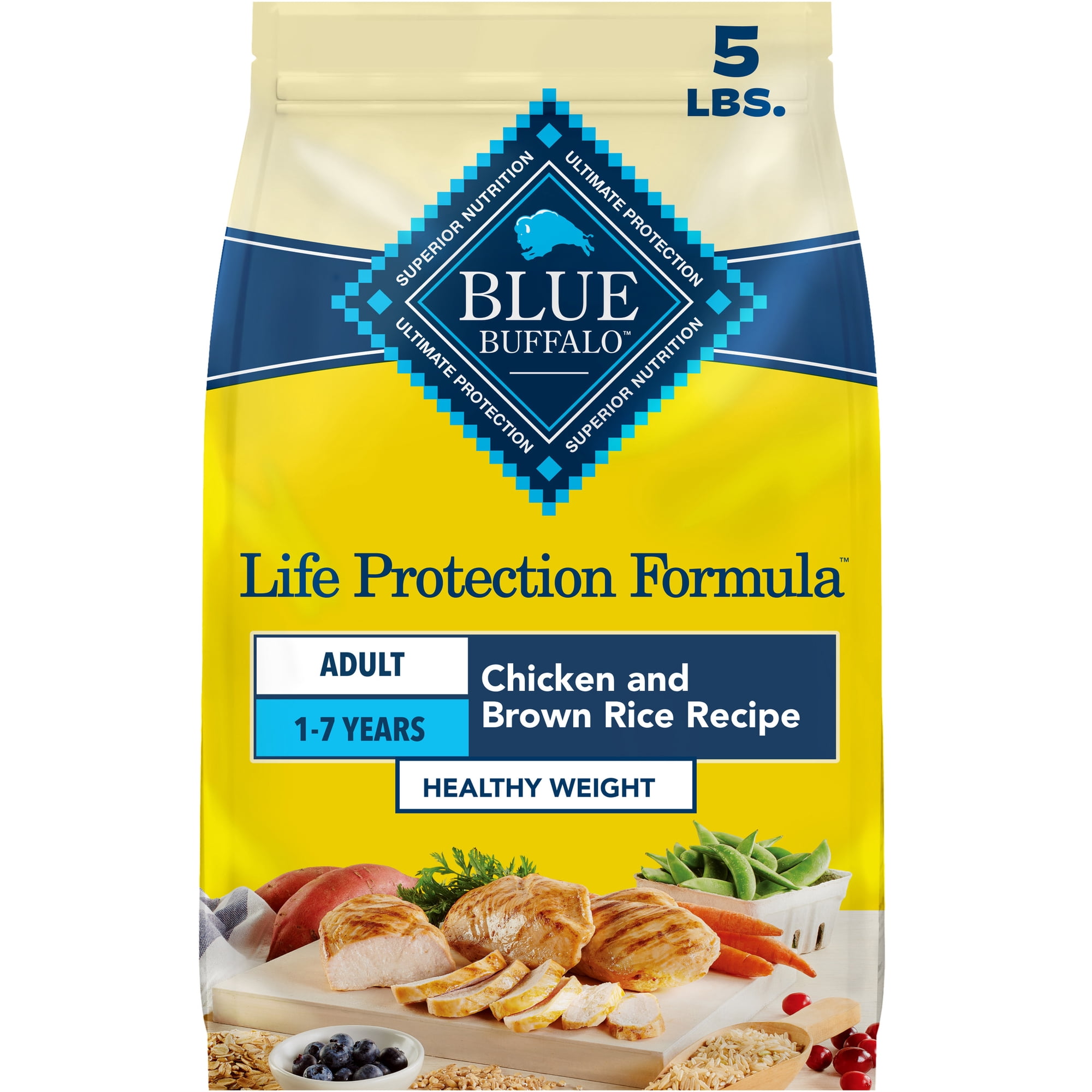 Blue Buffalo Life Protection Formula Healthy Weight Adult Dry Dog Food Chicken 5lb Bag