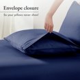 thumbnail image 5 of California Design Den Standard Pillow Cases, 100% Cotton Pillow Cases, Set of 2 Soft Sateen Weave Pillowcase Set, Designed for Standard/Queen Pillows, Navy Blue, 5 of 7
