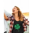 thumbnail image 3 of Tstars Womens St Patricks Day Shirt Green Heart Clover Irish Shamrock Women's Fitted V Neck St Patricks Day Shirts Gift for Her Irish Shirt Pride Proud Irish T Shirt, 3 of 6