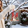 thumbnail image 5 of Snowman Alphabet Christmas Ornament, Acrylic Letter M Pendant, Festive Tree Decoration, 2.36 Inch, 5 of 6