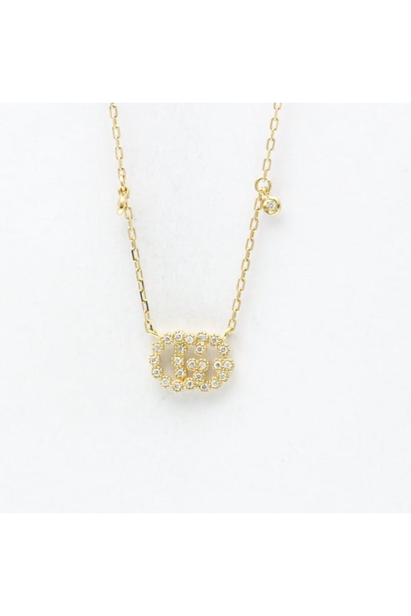 Pre-Owned Gucci GG Logo Diamond Necklace Yellow Gold (18K) Diamond Men,Women Fashion Pendant...