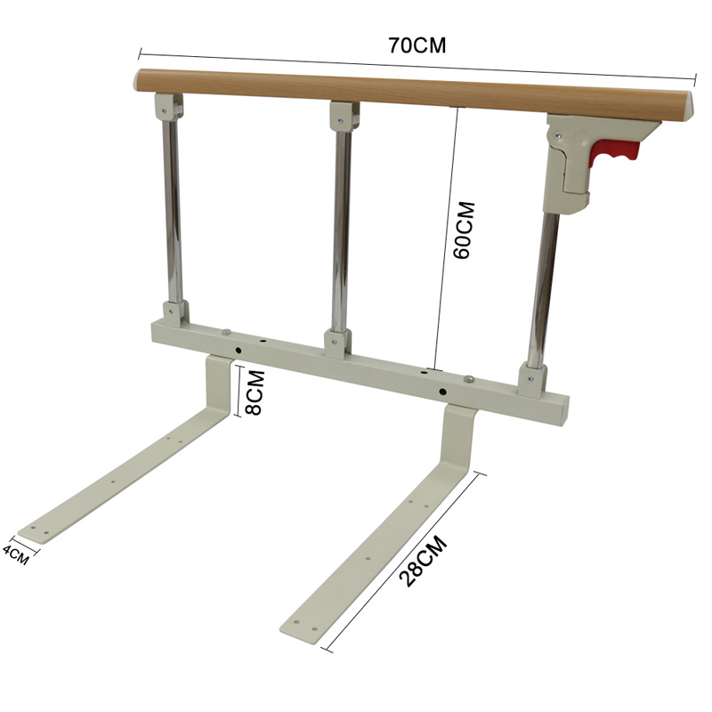 3Section Folding Bed Rails Bed Assist Handle Bed Railing for Elderly