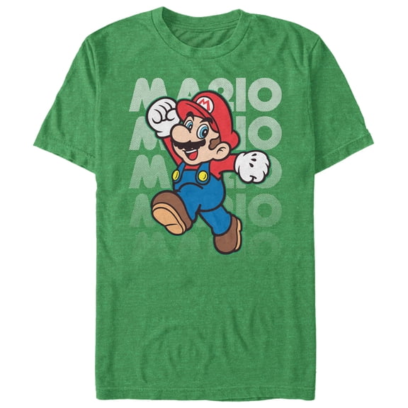 Men's Nintendo Super Mario Jump Graphic Tee Kelly Heather X Large