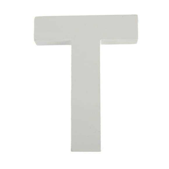 Grande lettre en bois décoration alphabet, hauteur 15 cm, finition robuste et polie, décoration de lettre de bricolage de la fête de mariage en blanc