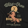 thumbnail image 2 of Yellowstone T-Shirt Wild And Free Unisex Graphic Tee for Men & Women, 2 of 7