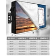 thumbnail image 2 of 4th of July Outdoor TV Cover 70 to 75 Inch Weatherproof, Independence Day Blue Board Star 600D Oxford TV Covers with Waterproof Zipper, Outside Flat TV Screen Protector Size 68"W x 42"H x 4.5"D, 2 of 7