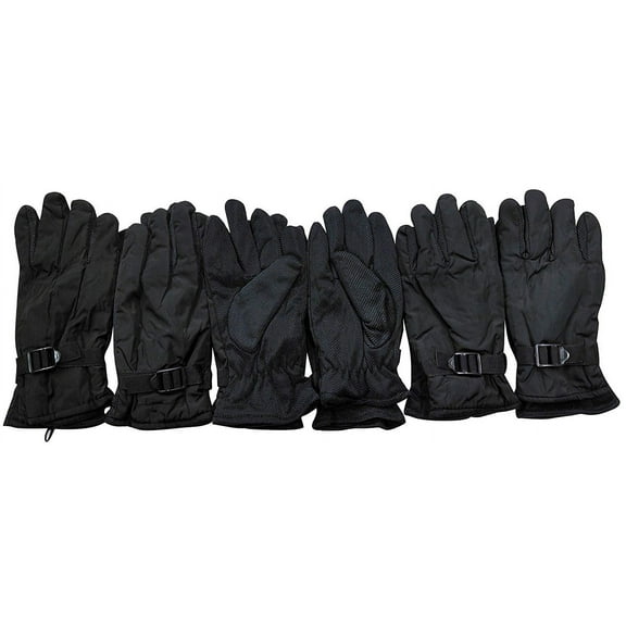 Yacht & Smith Winter Ski Gloves, Mens Womens Winter Gloves, Rubber Gripper Palm, Buckle Strap, Bulk