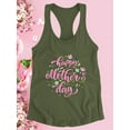thumbnail image 3 of Mothers Day Pink Flowers Racerback Tank Women -Image by Shutterstock, Female Large, 3 of 4