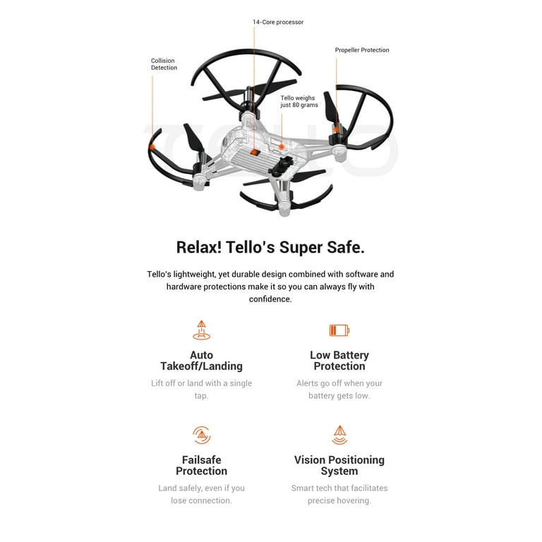 Free Shipping! DJI Tello Quadcopter Beginner Drone VR HD