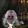 thumbnail image 4 of Voice Activated Walking Ghost Skull Decoration – Light Up Halloween Prop with Sound, Motion & Glowing Eyes – Horror Animatronic for Porch, Backyard, Party or Haunted House, 4 of 5