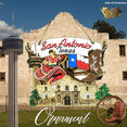 thumbnail image 2 of Nations Treasures San Antonio Texas 2D Colored Brass Ornament, 2 of 8