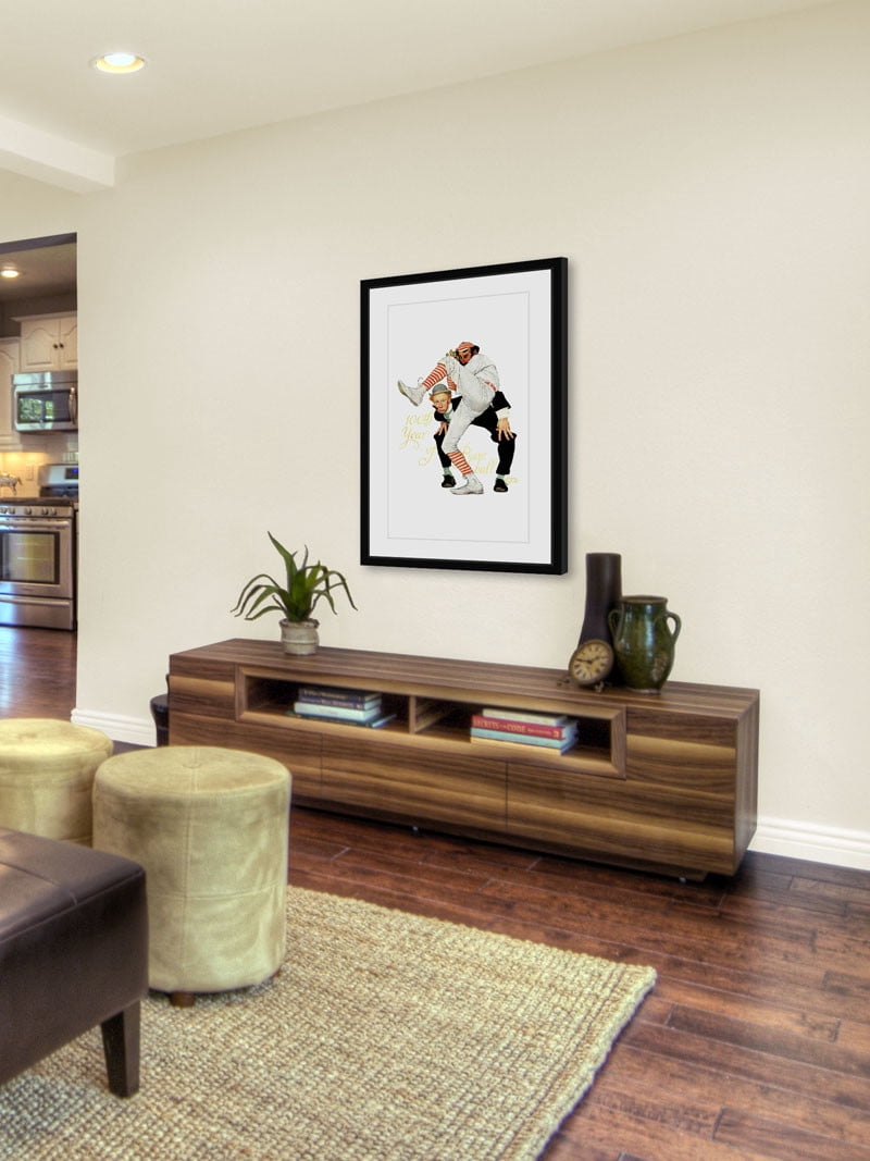 Marmont Hill '100Th Anniversary Of Baseball' by Norman Rockwell Framed Painting Print