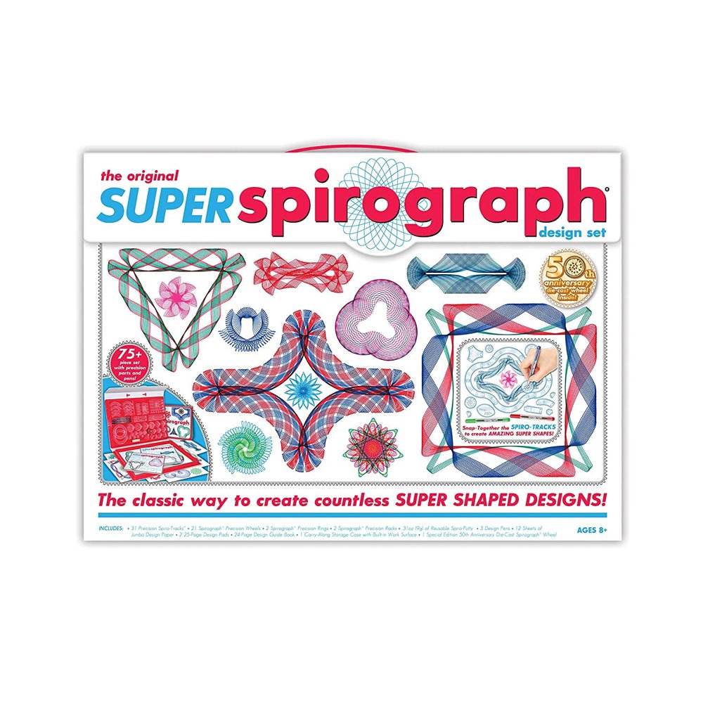 Super Spirograph 75-piece Jumbo Kit (50th Anniversary Edition) - Walmart.com - Walmart.com