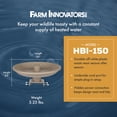 thumbnail image 3 of Farm Innovators 150 Watt Plastic Heated Birdbath w/ Deck Mount, Tan, 3 of 12