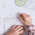thumbnail image 4 of Regla geométrica multifuncional, herramienta de plantilla de dibujo geométrico, suministros de oficina escolares de plástico para estudiantes, 4 of 5