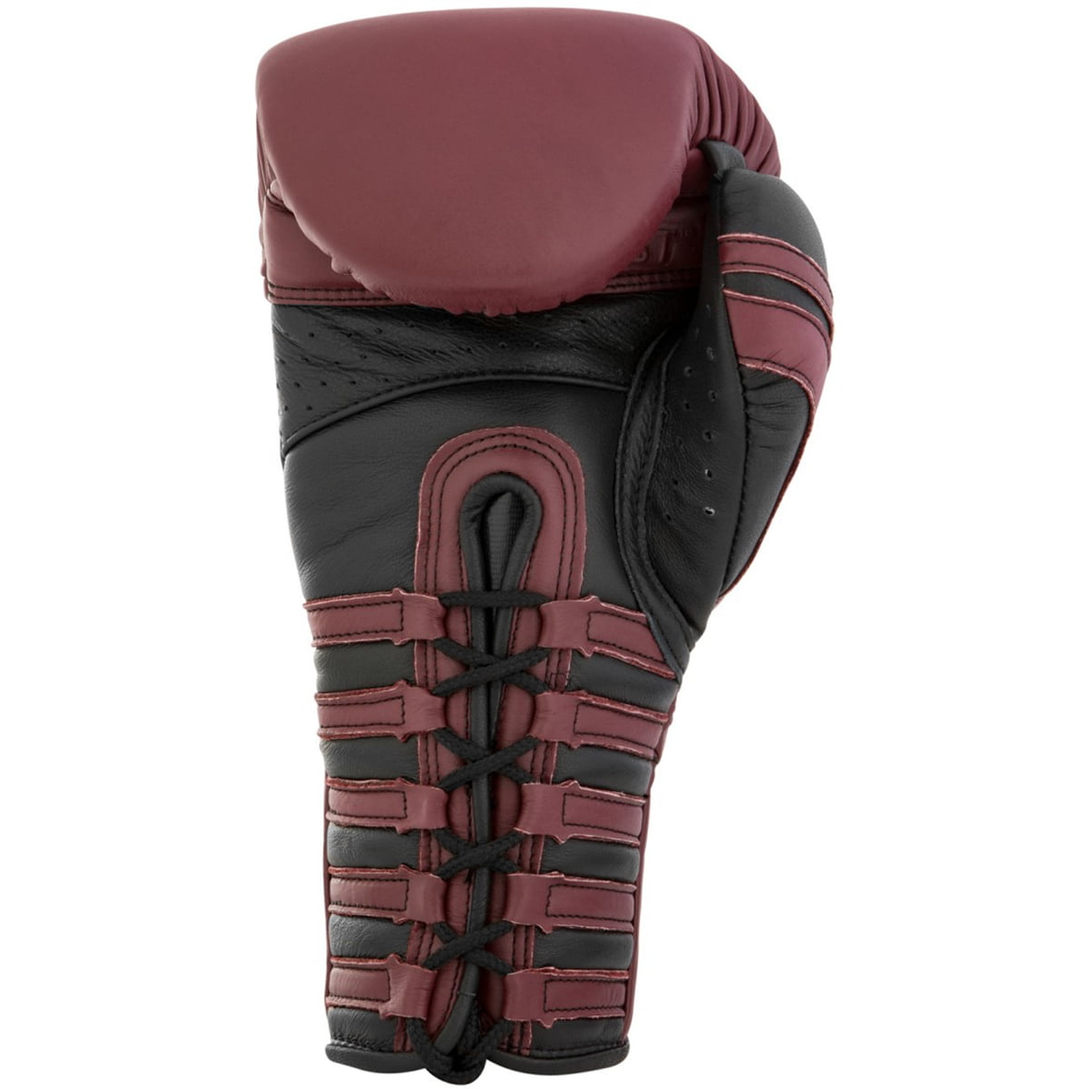 Title Boxing Ali Authentic Lace Up Leather Training Boxing Gloves Maroon 