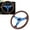 Blue, variant on Universal 14in Racing Steering Wheel Comfortable Grip 6 Hole Hub Adapter Car Racing Scene PU Leather
