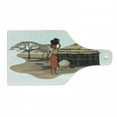 thumbnail image 1 of African Cutting Board, Native Woman Carrying a Pot Hut Tree Natural Landscape Village Illustration, Decorative Tempered Glass Cutting and Serving Board, Wine Bottle Shape, Multicolor, by Ambesonne, 1 of 1