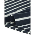 thumbnail image 5 of Unique Bargains Women's Plus Stripe Round Neck Elastic Cuff Long Sleeve Tops 4X Navy Blue, 5 of 6