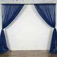 thumbnail image 2 of Efavormart 10FT Premium Fire Retardant Navy Sheer Voil Curtain Panel Backdrop For Window Wall Decoration - Premium Collection, 2 of 8