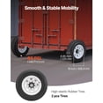 thumbnail image 4 of VEVOR Shipping Container Wheels 8-Lug Wheels Kit, Heavy Duty Shipping Container Accessories with Ratchet Tie Down-Moves 20 ft - 40 ft, Secure Transport for Dock, Warehouse, Construction Site, Black, 4 of 9