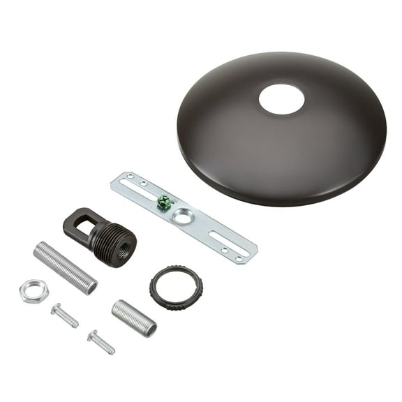 Aspen Creative 21511-11 Contemporary Chandelier Fixture Canopy Kit, 5" Diameter with Collar Loop, 1" Center Hole, Oil Rubbed Bronze, 1 Sets/Pack