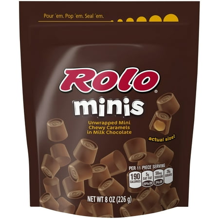 Rolo�� Minis Unwrapped Mini Chewy Caramels in Milk Chocolate 8 oz. Stand Up Bag