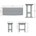 thumbnail image 2 of Highwood 3-pc Lehigh Balcony Set - Counter Height, Outdoor, Eco-friendly, Synthetic Wood, 2 of 11