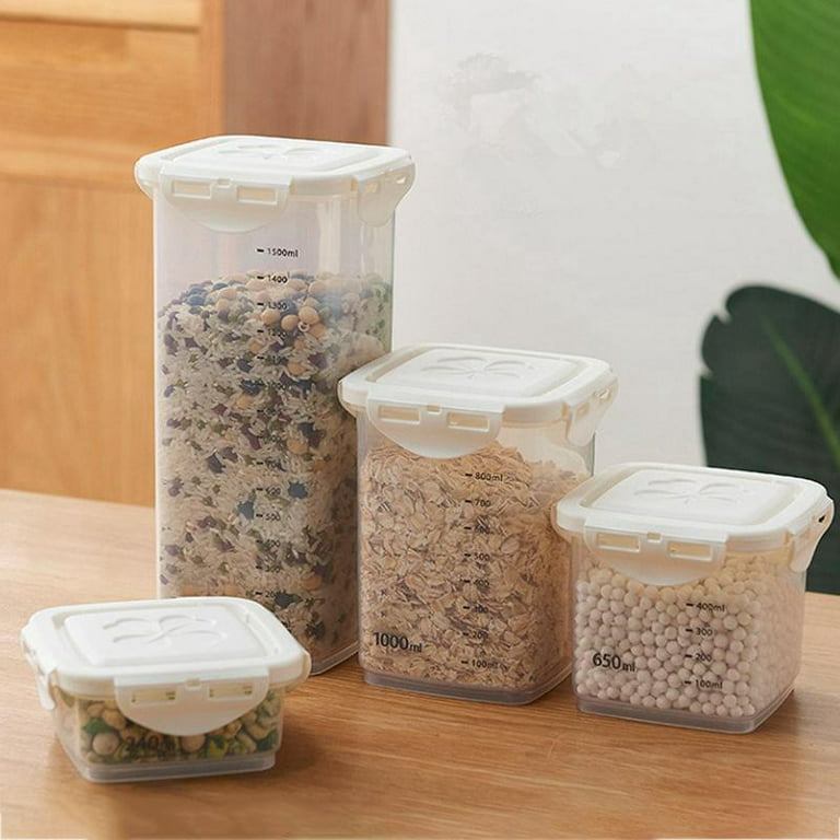 [big Clear!]Gallon Airtight Food Storage Container Set - Kitchen & Pantry Organization, BPA Free, Plastic Jar with Durable Lid, Great for Grains, Size