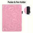 thumbnail image 6 of Case for Amazon Kindle Scribe 10.2 Inch, 3D Embossed Multi Viewing Angle Stand PU Leather Premium Luxury Slim Cover Folio Case Cover with Stylus Holder for Amazon Kindle Scribe 10.2, Pink, 6 of 6