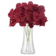 thumbnail image 1 of Uxcell 10 piezas de flores de hortensia artificiales de 16" de seda con tacto real, ramos grandes de hortensia realista para decoración de hogar, cocina, fiesta y boda, rojo, 1 of 7