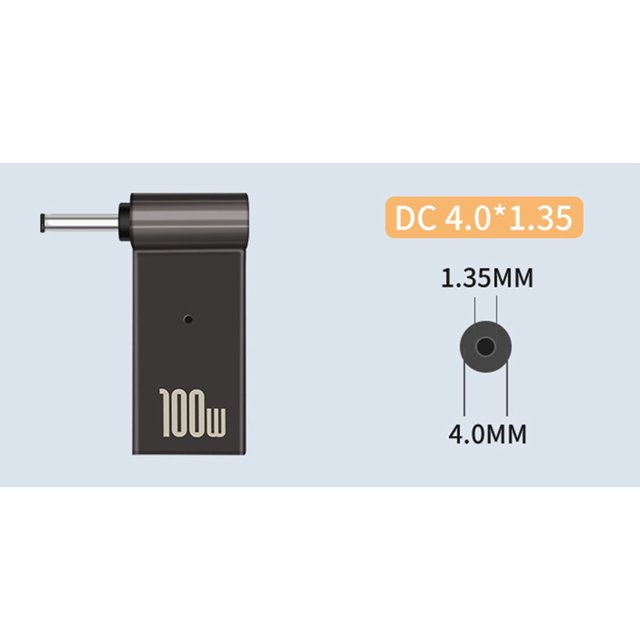 Convertidor de clavija PD tipo C hembra a macho DC para ASUS 19V (4x1.35mm)
