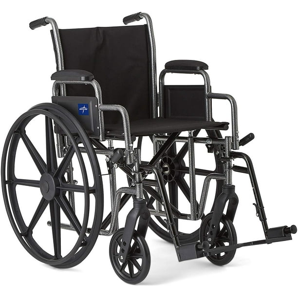 Medline Excel K1 Standard Wheelchair with Desk Length Armrests and ...