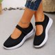 thumbnail image 5 of Zapatos de Caminata de Verano Mujeres Mujeres de Moda Casual Primavera Y Verano Malla Respirable Cuña Tacón Zapatos Gruesos con Correa Ajustable Mary, 5 of 8