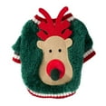 thumbnail image 1 of Suéter de Navidad para perros y gatos, jersey de invierno cálido, ropa para mascotas de reno, 1 of 8