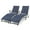 Blue, variant on Lacoo Set of 2 Patio Lounge Chairs Adjustable Pool Chaise Lounge Chairs Textilene Folding Outdoor Recliners, Beige