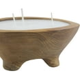 thumbnail image 3 of A&B Home Wooden Dough Bowl Soy Candle - Hand Craved Wood Bowl Candle for Table Centerpiece Décor, Living Room Entryway Coffee Table Sideboard Accent Piece, 6" x 6" x 2", 3 of 5