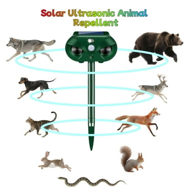 Jahy2Tech Solar Ultrasonic Animal Repellent Green 2025 Version Motion Detection Sensors Outdoor Protection